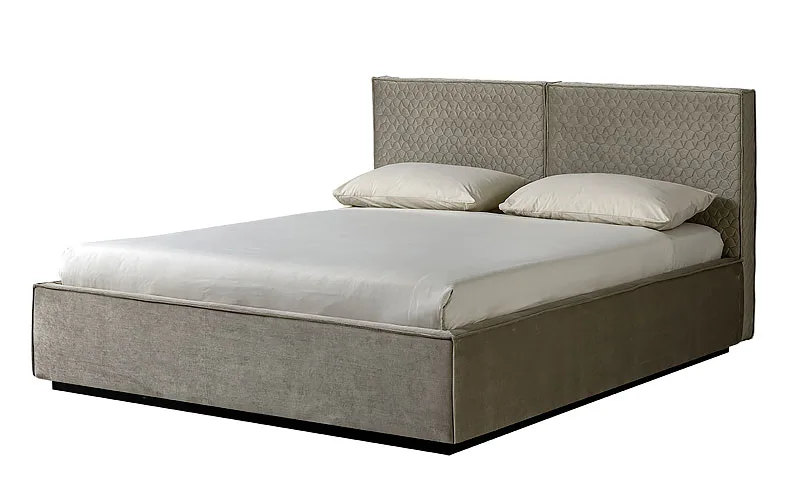 Кровать CUBO, ткань 801 + MIRAGLIO 824 COL. 130, с подъем.механизмом Luna (ПОД ЗАКАЗ)