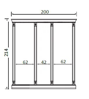 PALAZZO DUCALE CILIEGIO Комплект карнизов для панелей 60+40+60 cm