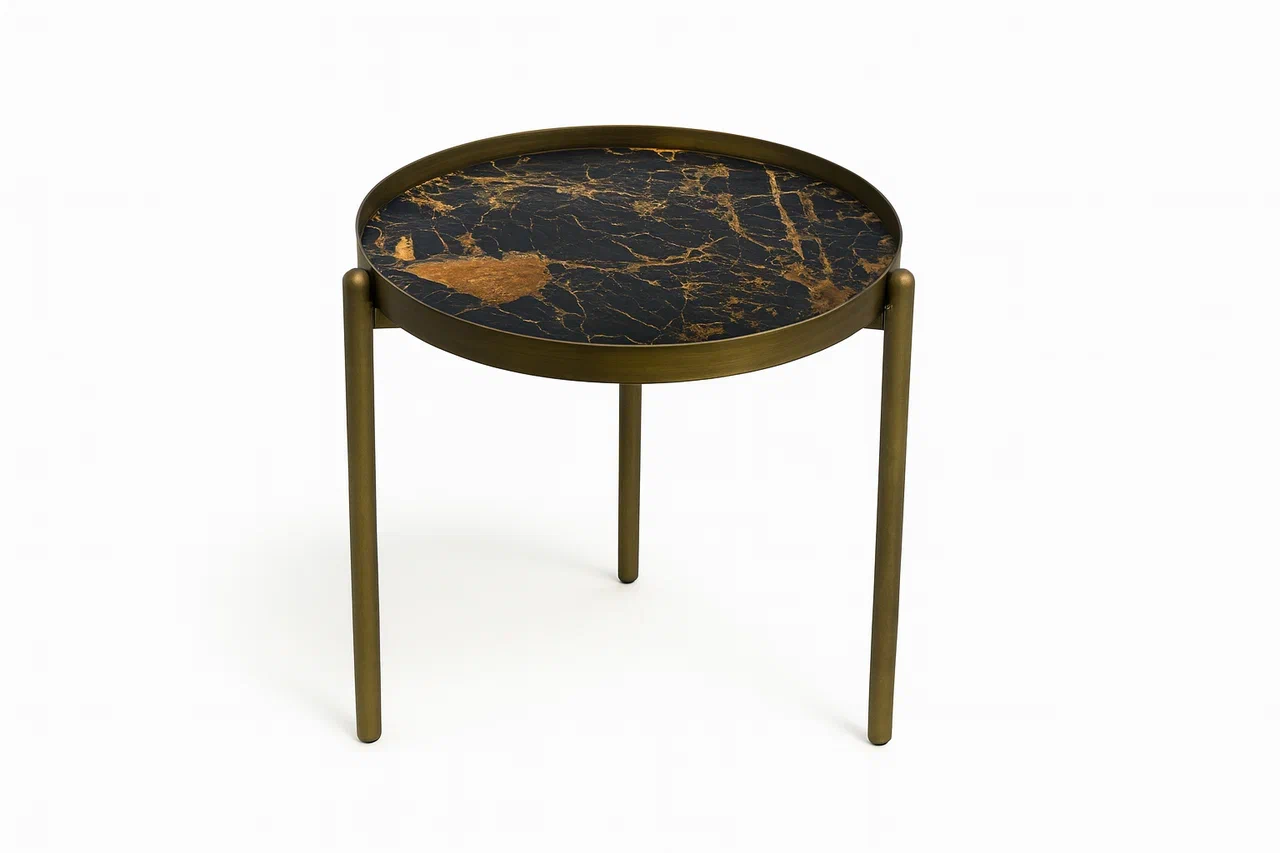 SOVET Стол журнальный CAMPOS CERAMICA Gold